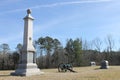 Amonument, cannons and stones at Natonal Military Park