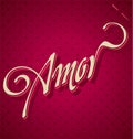 AMOR hand lettering (vector)