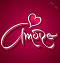 AMORE hand lettering (vector)