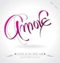 Amore hand lettering (vector)