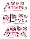 Amore, love, amour Royalty Free Stock Photo