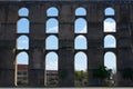 Amoreira Aqueduct of Elvas city in Alentejo, Portugal Royalty Free Stock Photo