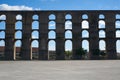 Amoreira Aqueduct of Elvas city in Alentejo, Portugal Royalty Free Stock Photo