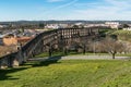 Amoreira aqueduct in elvas city in portugal Royalty Free Stock Photo