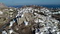 Amorgos island- Aerial view of Chora village. Greece, Cyclade