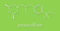 Amorolfine antifungal drug molecule. Commonly used in form of nail lacquer to treat onychomycosis. Skeletal formula. Royalty Free Stock Photo