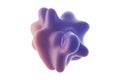 Amorphous Purple and Pink 3D Shape with Grid form Royalty Free Stock Photo