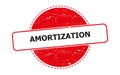 amortization stamp on white Royalty Free Stock Photo