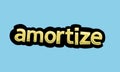 AMORTIZE writing vector design on a blue background Royalty Free Stock Photo