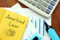 Amortized Loan is shown on the business photo using the text Royalty Free Stock Photo