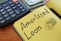Amortized Loan is shown on the conceptual business photo Royalty Free Stock Photo