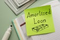 Amortized Loan is shown on the photo using the text Royalty Free Stock Photo
