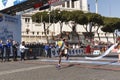 Amos Kipruto crosses the finish line Royalty Free Stock Photo