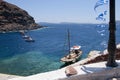 Amoudi Bay on the island of Santorini in Greece Royalty Free Stock Photo