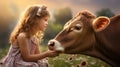 amour cow in love Royalty Free Stock Photo