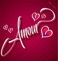 AMOUR hand lettering (vector)