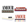 Amour slogan modern Fashion Slogan for T-shirt graphic vector Print