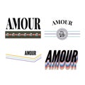 Amour slogan modern Fashion Slogan for T-shirt graphic vector Print