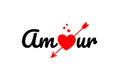 amour word text typography design logo icon