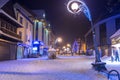 Amous Krupowki street in Zakopane at winter