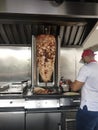 Kebab or shawarma is sold by hawkers in small roadside shops as a takeaway dish.