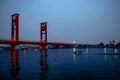 Ampera Bridge before nightfall