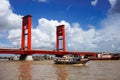 The Ampera Bridge at Palembang South Sumatra - Indonesia