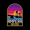 Ampera Bridge with sunset scenery