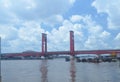 Ampera red bridge in South Sumatera Royalty Free Stock Photo
