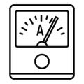 Ampere meter device icon, outline style