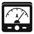 Amperemeter icon, simple style Royalty Free Stock Photo