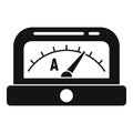 Amperemeter icon, simple style Royalty Free Stock Photo