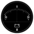 Ampermeter, Car Ammeter. Black drawing Royalty Free Stock Photo