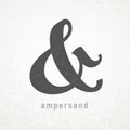Ampersand. Elegant vector symbol on grunge background Royalty Free Stock Photo