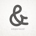 Ampersand. Elegant vector symbol on light background Royalty Free Stock Photo