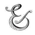 Ampersand in hand drawn style Royalty Free Stock Photo