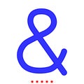 Ampersand icon . Flat style