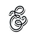 Ampersand letter in white background