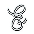 Ampersand lettering on white background