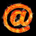 The ampersand sign as burning symbol