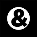 `And` Ampersand vector icon. black And icon