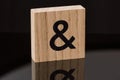 Ampersand Wooden Block Tile