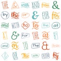 Ampersands and catchwords Royalty Free Stock Photo