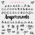 Ampersands Hand Drawn and catchwords