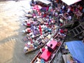 Amphawa floating market,More food on river of Thailand.