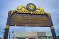 Amphawa Floating market welcome label.Amphawa Floating market is very Famous Floating market in thailand