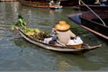 Amphawa, Thailand: Woman at Floating Market Royalty Free Stock Photo