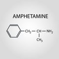 Amphetamine atomic stucture Royalty Free Stock Photo