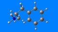 Amphetamine molecular structure isolated on blue Royalty Free Stock Photo