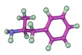 Amphetamine molecule, a powerful stimulant of central nervous system Royalty Free Stock Photo